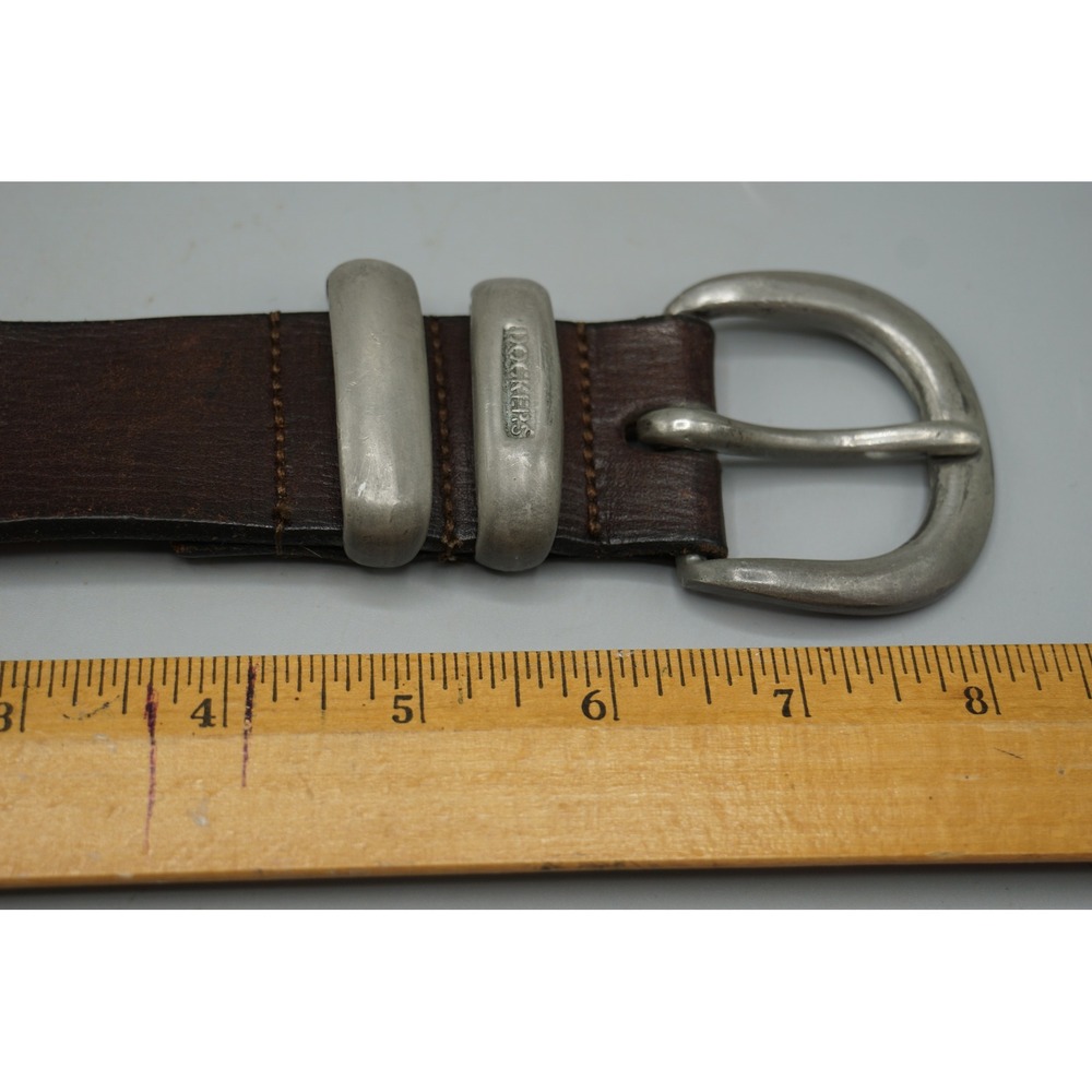 Dockers Khakiware Mens Brown Full Grain Leather Belt 32 Made in England 2394 - Picture 4 of 4